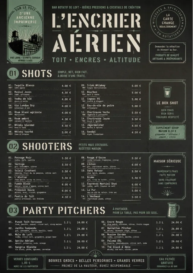 Industrial Craft bar-menu menu template preview