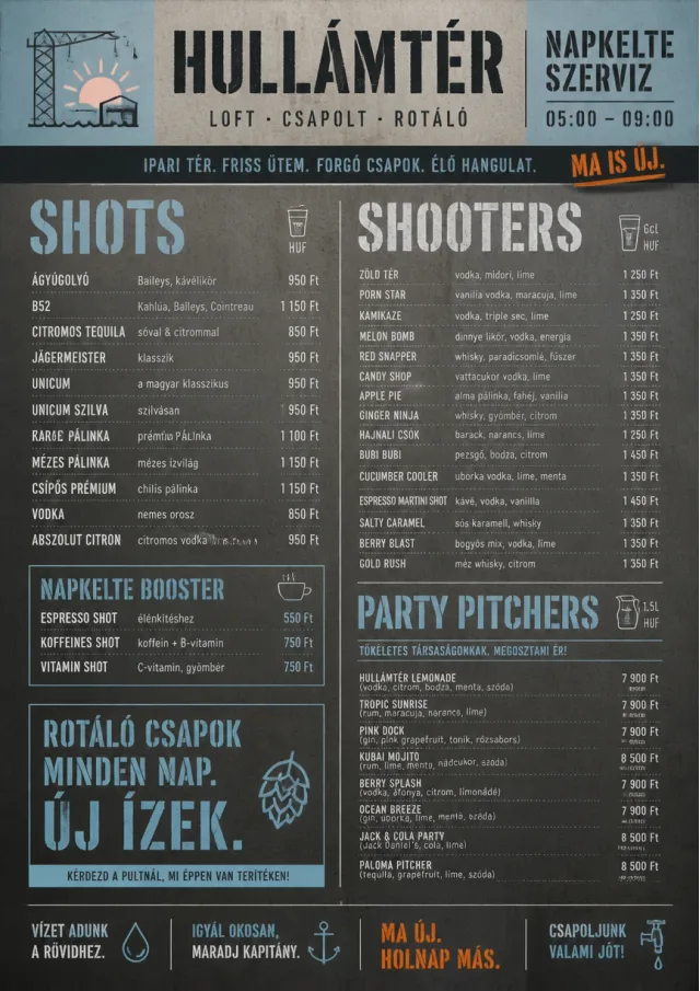 Industrial Craft bar-menu menu template preview