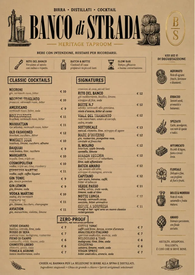 Heritage Taproom bar-menu menu template preview