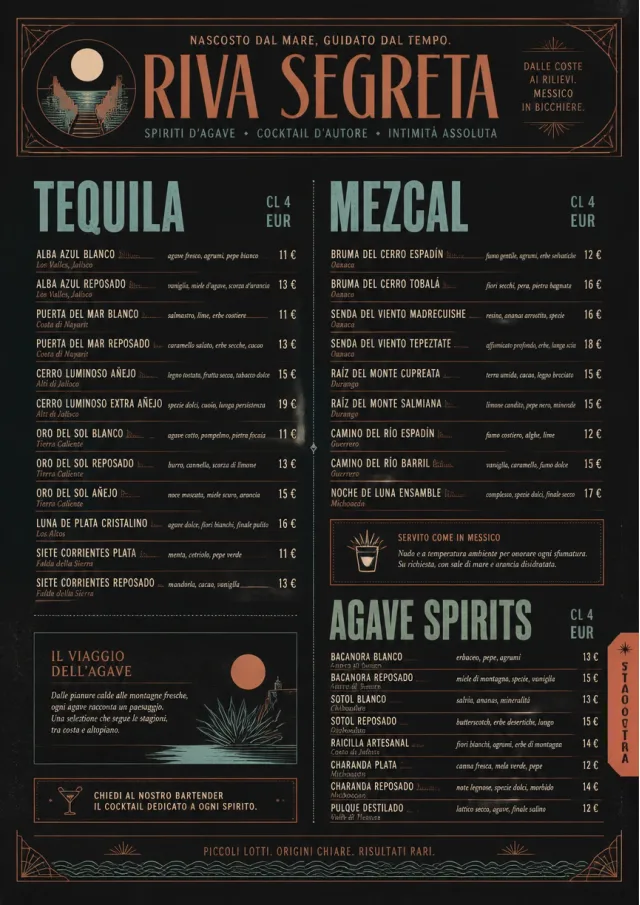 Speakeasy Spirits bar-menu menu template preview