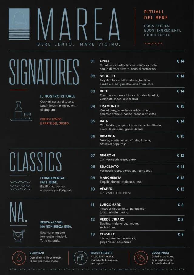 Mono Bar Minimal bar-menu menu template preview