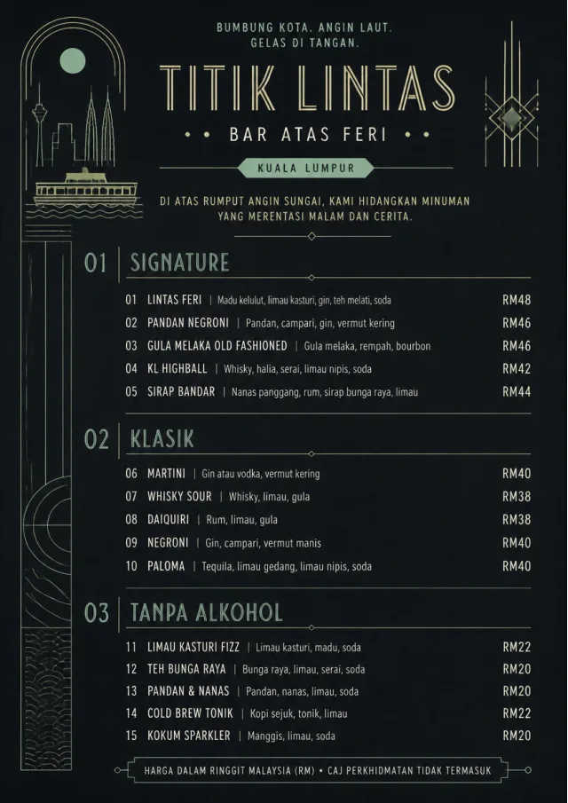 Mono Bar Minimal bar-menu menu template preview