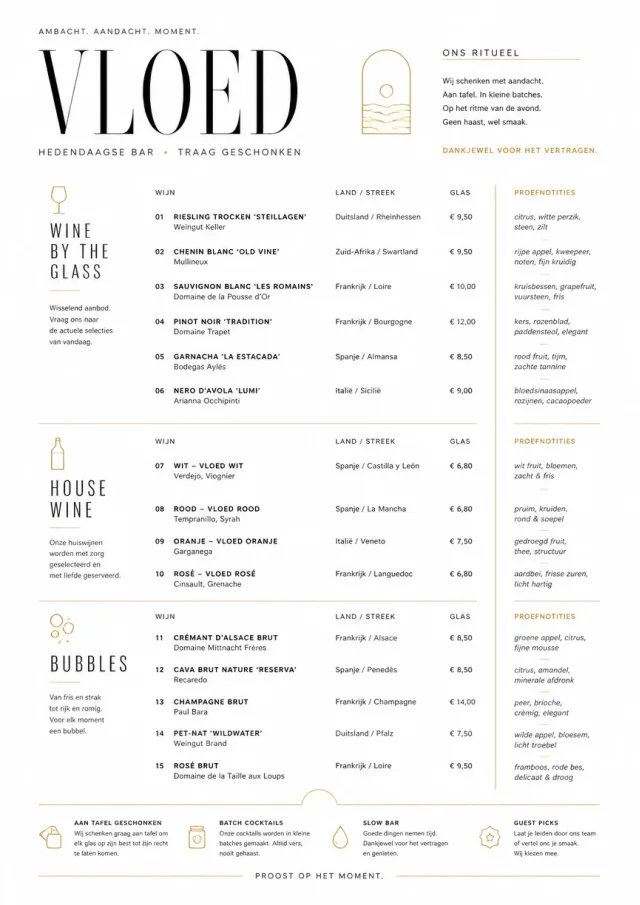 Modern Minimal Pour bar-menu menu template preview