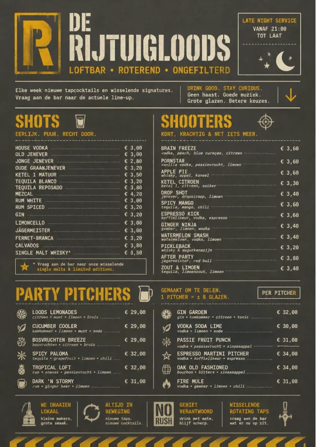 Industrial Craft bar-menu menu template preview