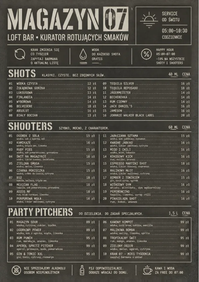 Industrial Craft bar-menu menu template preview