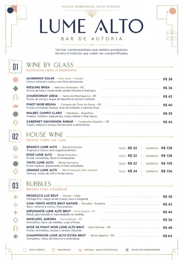 Modern Minimal Pour bar-menu menu template preview