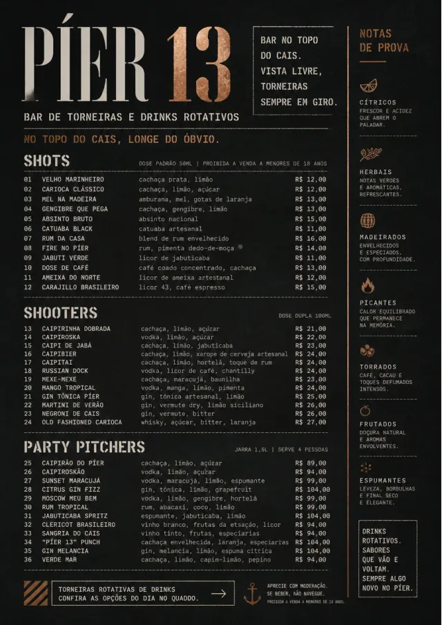 Industrial Craft bar-menu menu template preview