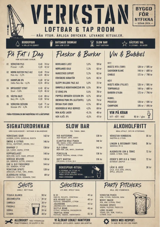 Industrial Craft bar-menu menu template preview