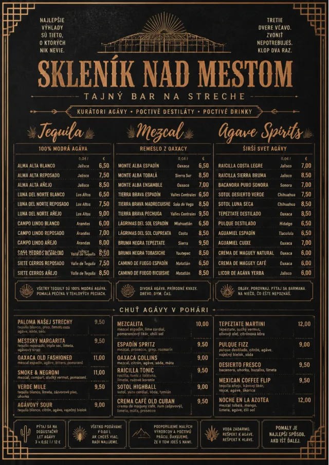 Speakeasy Spirits bar-menu menu template preview