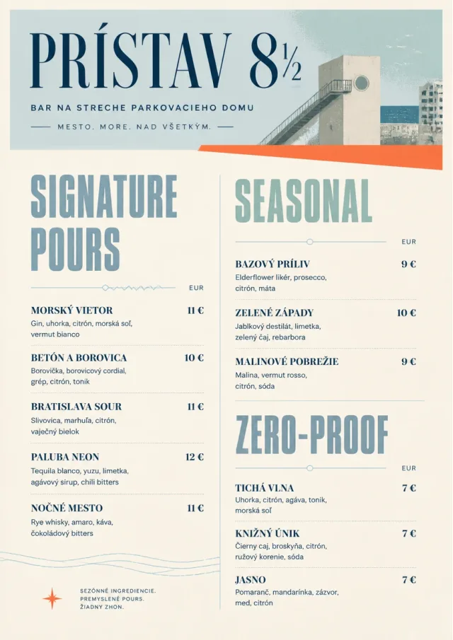 Boutique Pour Card bar-menu menu template preview