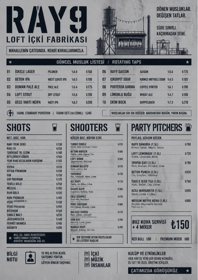 Industrial Craft bar-menu menu template preview