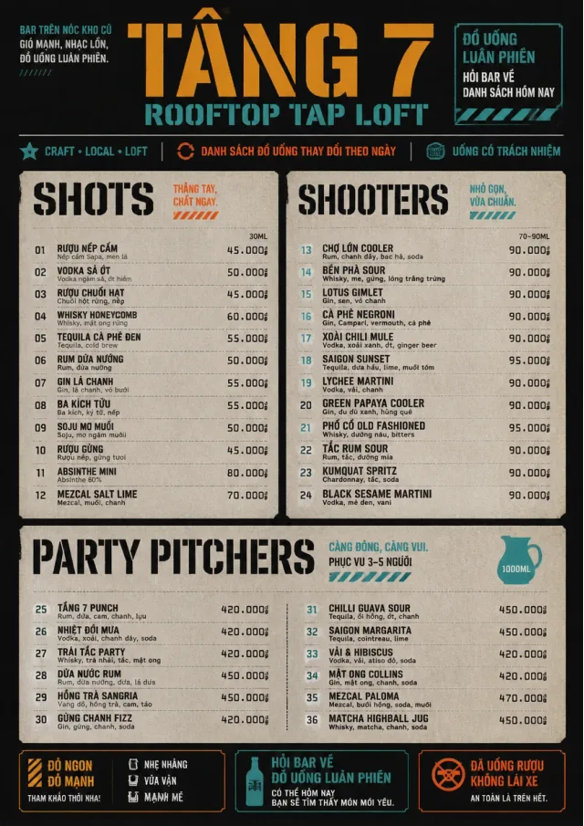 Industrial Craft bar-menu menu template preview