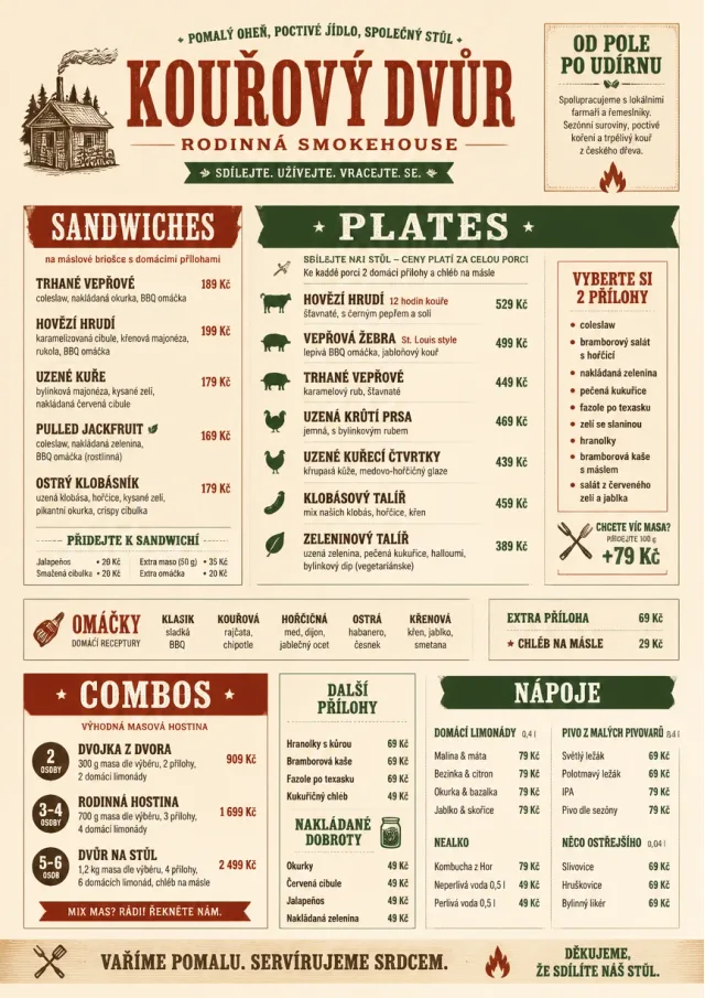 Family Style Feast bbq-menu menu template preview