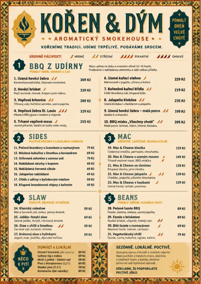 Spice Market Bold bbq-menu menu template preview