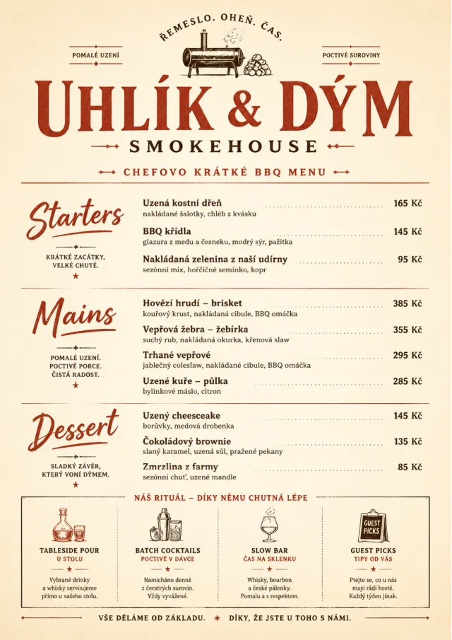 Chef Carte Brève bbq-menu menu template preview