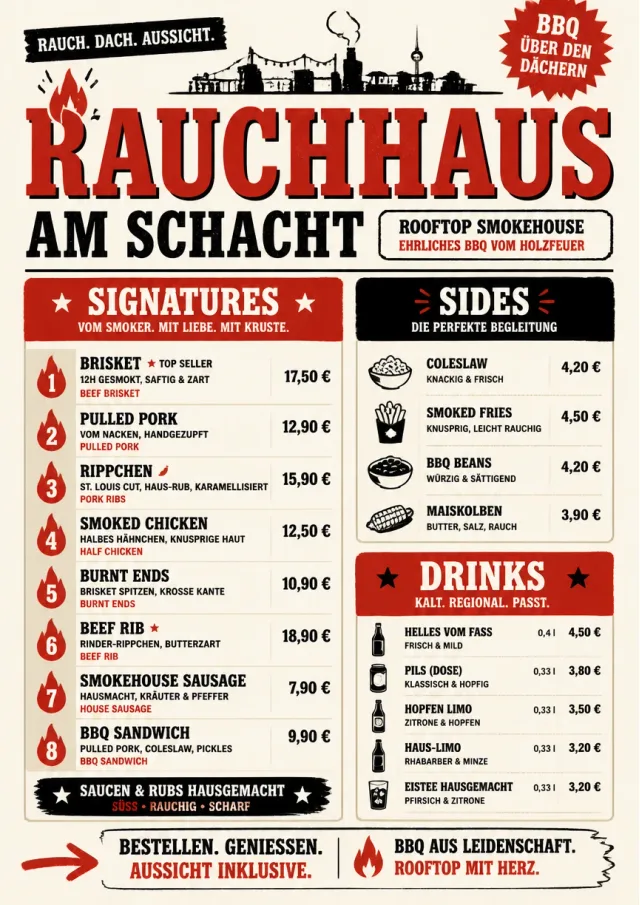 Street Stall Flyer bbq-menu menu template preview