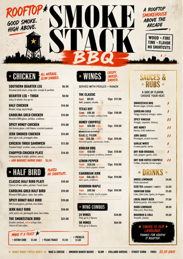 Street Stall Energy bbq-menu menu template preview