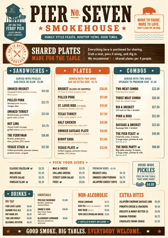 Family Style Feast bbq-menu menu template preview