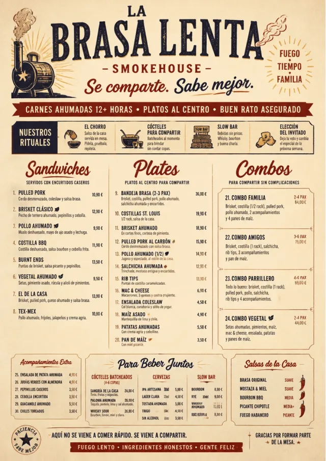 Family Style Feast bbq-menu menu template preview