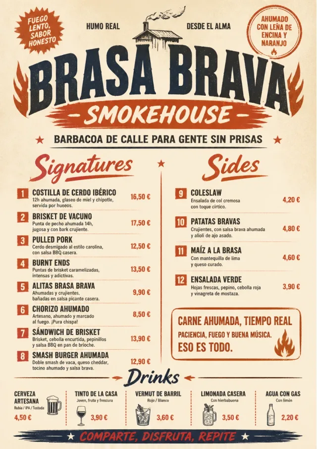 Street Stall Flyer bbq-menu menu template preview