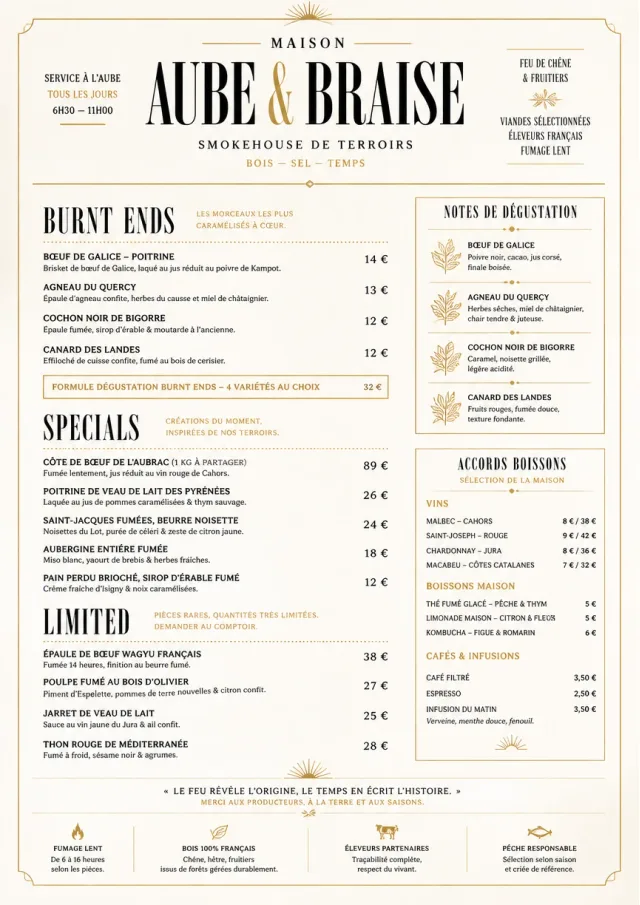 Fine Regional bbq-menu menu template preview