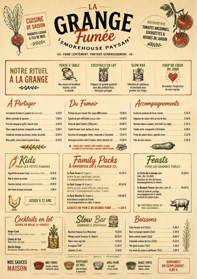 Farm Table Rustic bbq-menu menu template preview