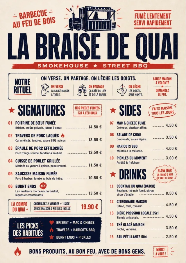 Street Stall Flyer bbq-menu menu template preview