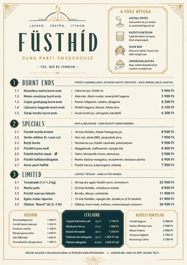 Fine Regional bbq-menu menu template preview