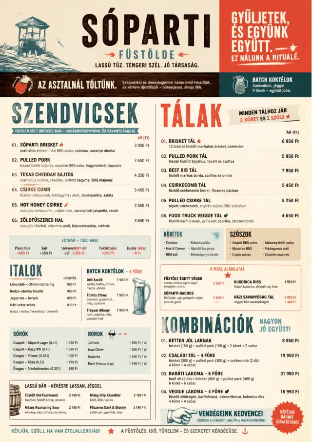 Family Style Feast bbq-menu menu template preview