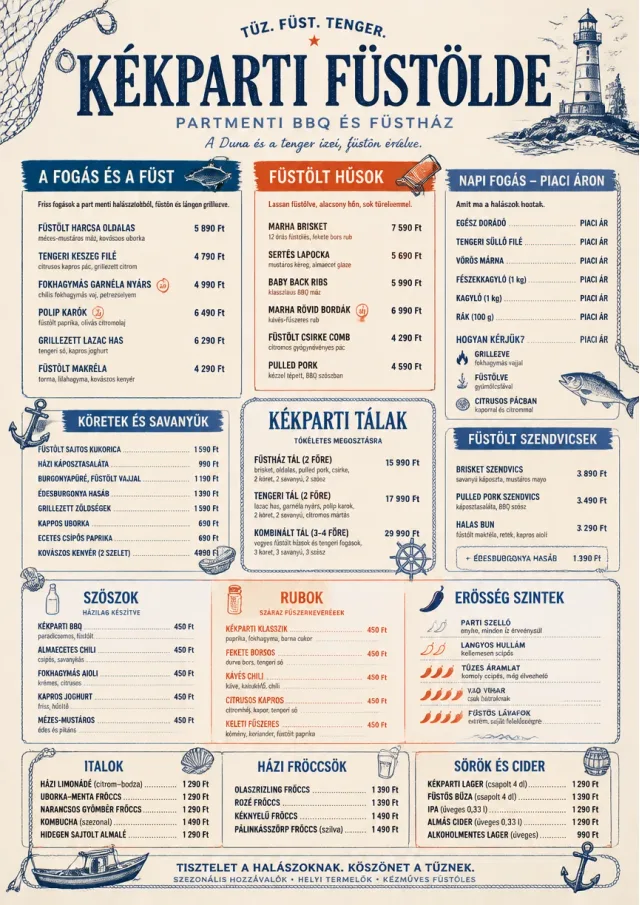 Coastal Regional bbq-menu menu template preview