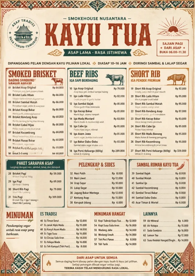 Heritage Tradition bbq-menu menu template preview