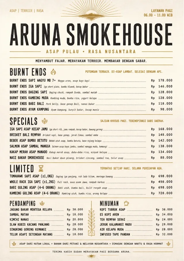 Fine Regional bbq-menu menu template preview