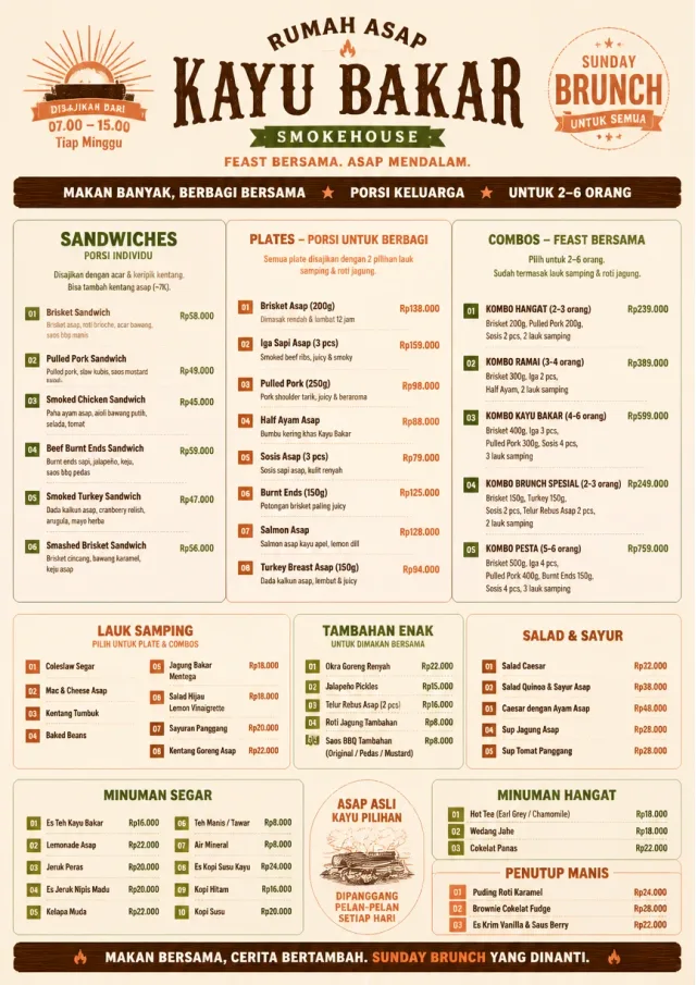 Family Style Feast bbq-menu menu template preview