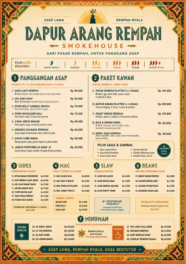 Spice Market Bold bbq-menu menu template preview