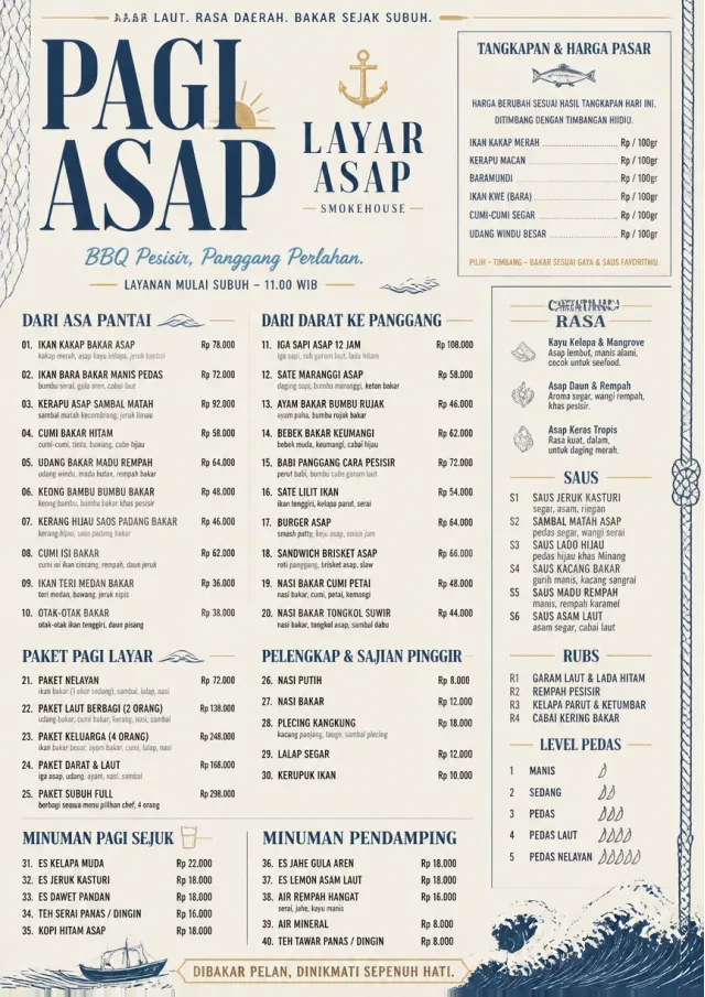Coastal Regional bbq-menu menu template preview