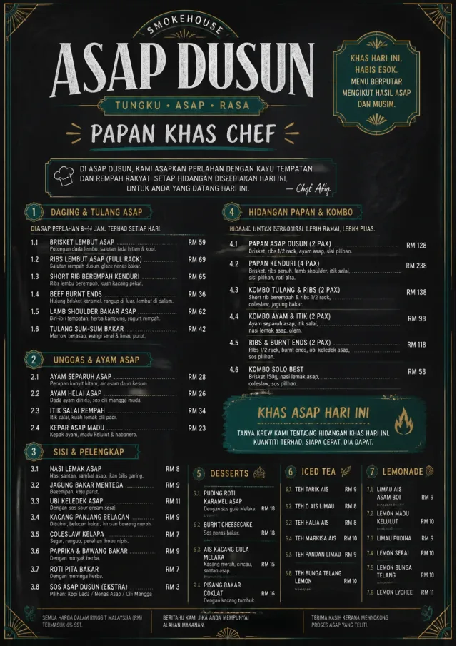 Chef Specials Board bbq-menu menu template preview