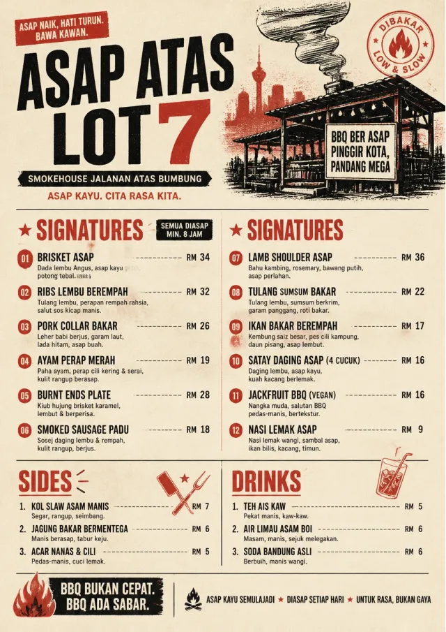 Street Stall Flyer bbq-menu menu template preview