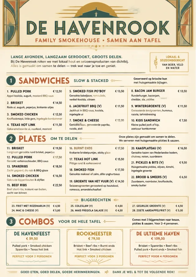 Family Style Feast bbq-menu menu template preview