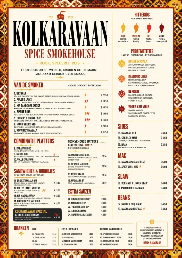 Spice Market Bold bbq-menu menu template preview