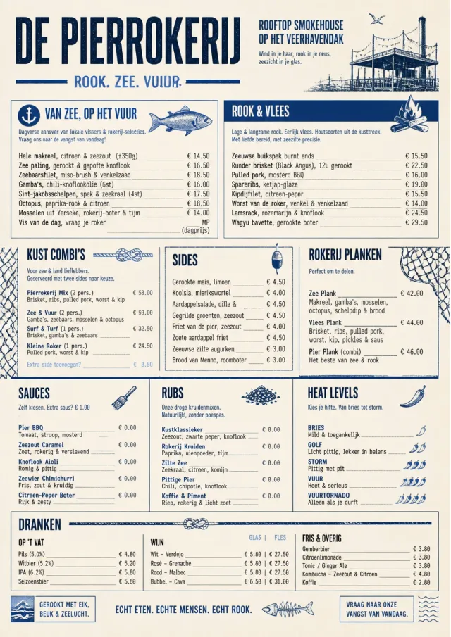 Coastal Regional bbq-menu menu template preview