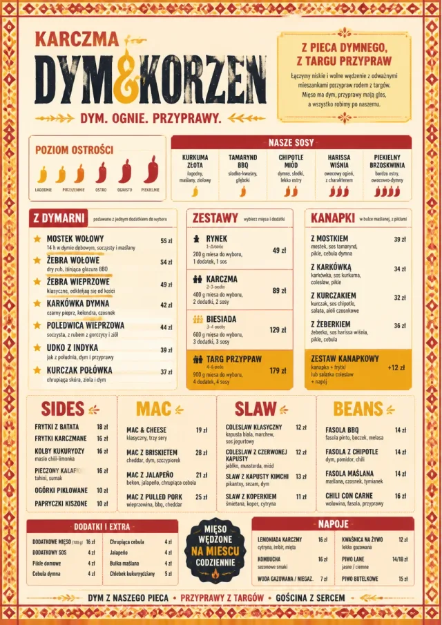 Spice Market Bold bbq-menu menu template preview