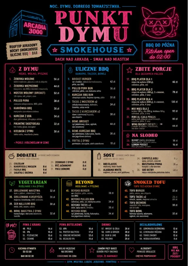 Night Market Neon bbq-menu menu template preview