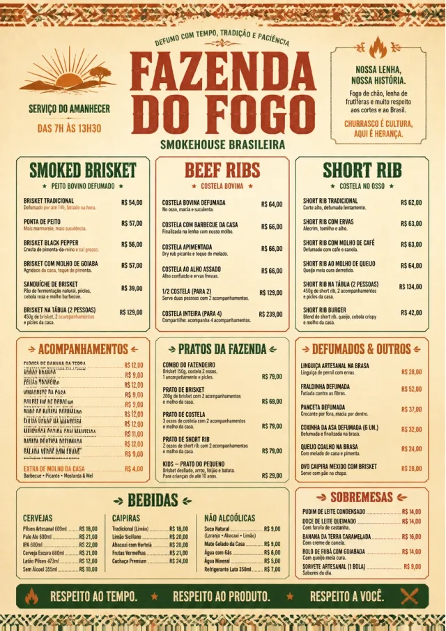 Heritage Tradition bbq-menu menu template preview
