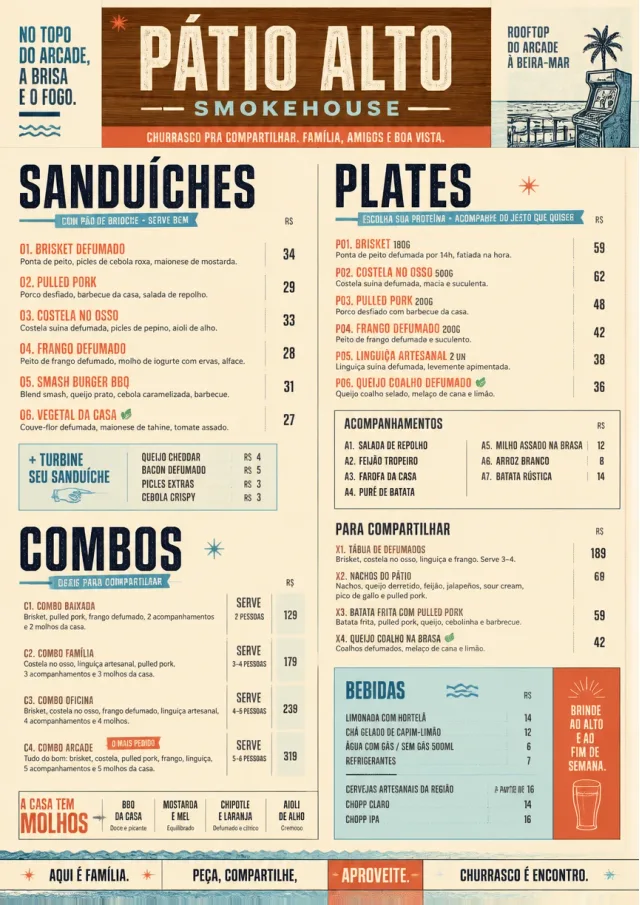 Family Style Feast bbq-menu menu template preview