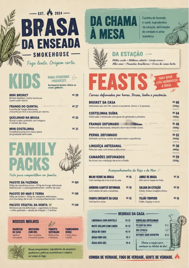Farm Table Rustic bbq-menu menu template preview