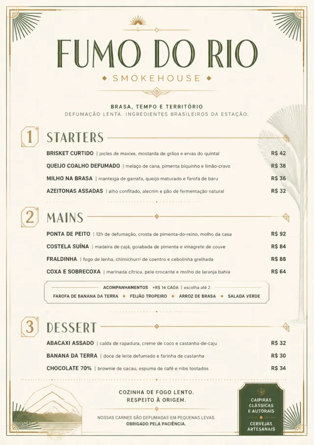 Chef Carte Brève bbq-menu menu template preview