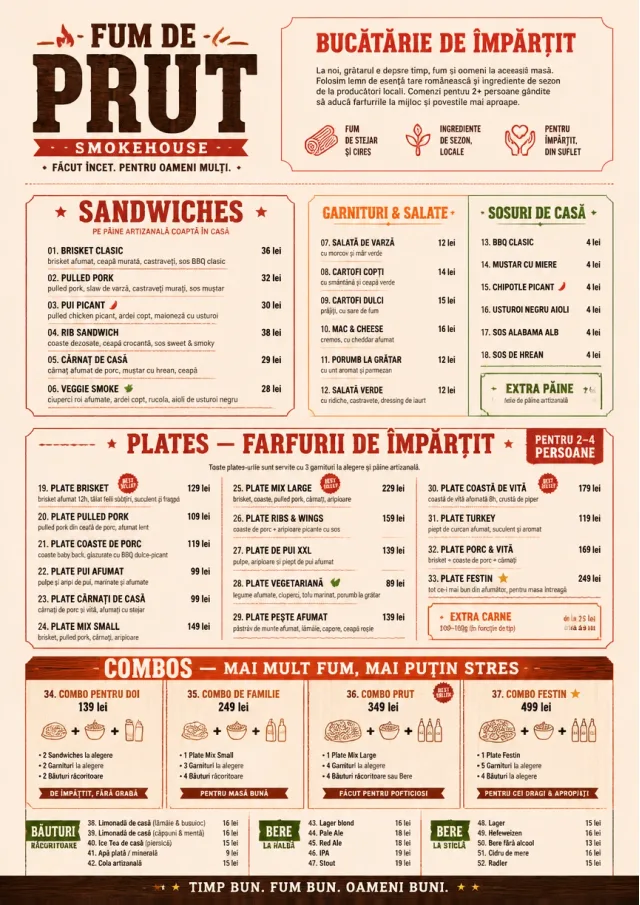 Family Style Feast bbq-menu menu template preview