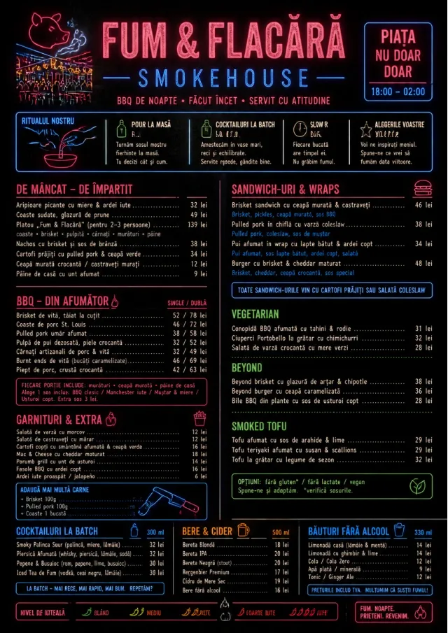 Night Market Neon bbq-menu menu template preview