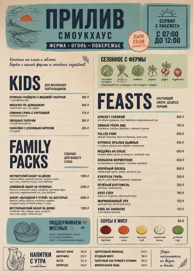 Farm Table Rustic bbq-menu menu template preview