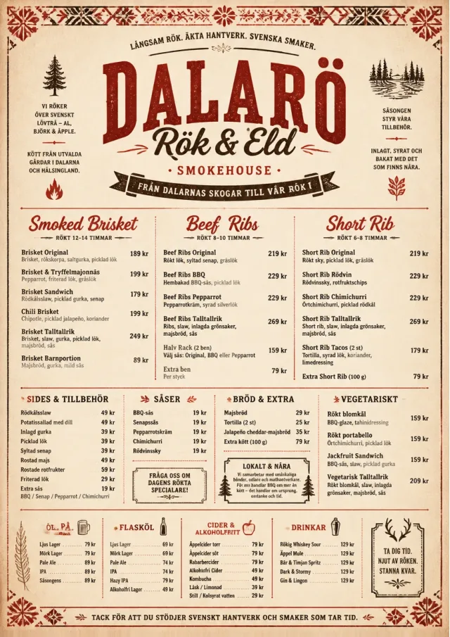 Heritage Tradition bbq-menu menu template preview